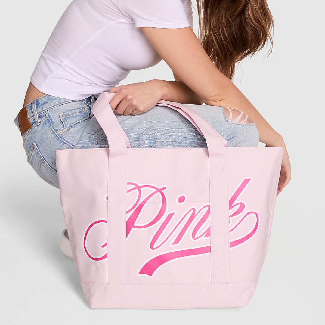 CARTERA TOTE VICTORIA’S SECRET MUJER CANVAS ROSA BOLSO GRANDE - 2