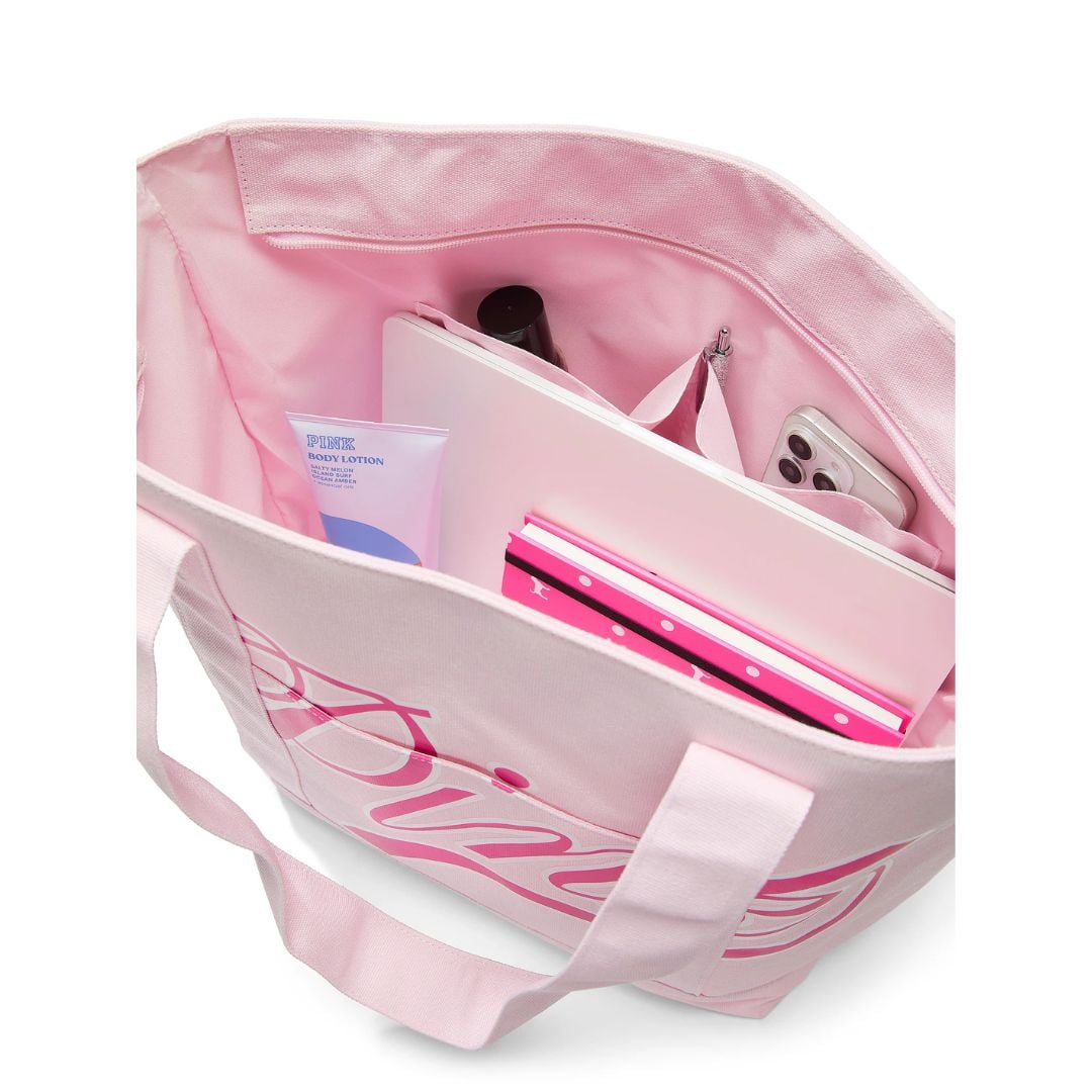 CARTERA TOTE VICTORIA’S SECRET MUJER CANVAS ROSA BOLSO GRANDE - 3