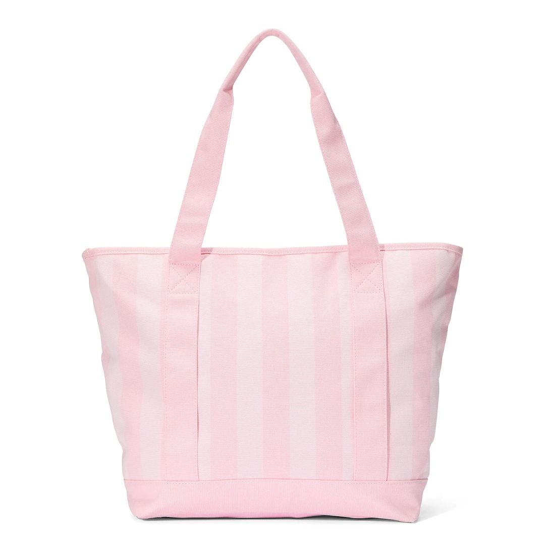CARTERA VICTORIA’S SECRET MUJER TOTE CANVAS LOGO VS ROSADO BOLSO GRANDE - 4