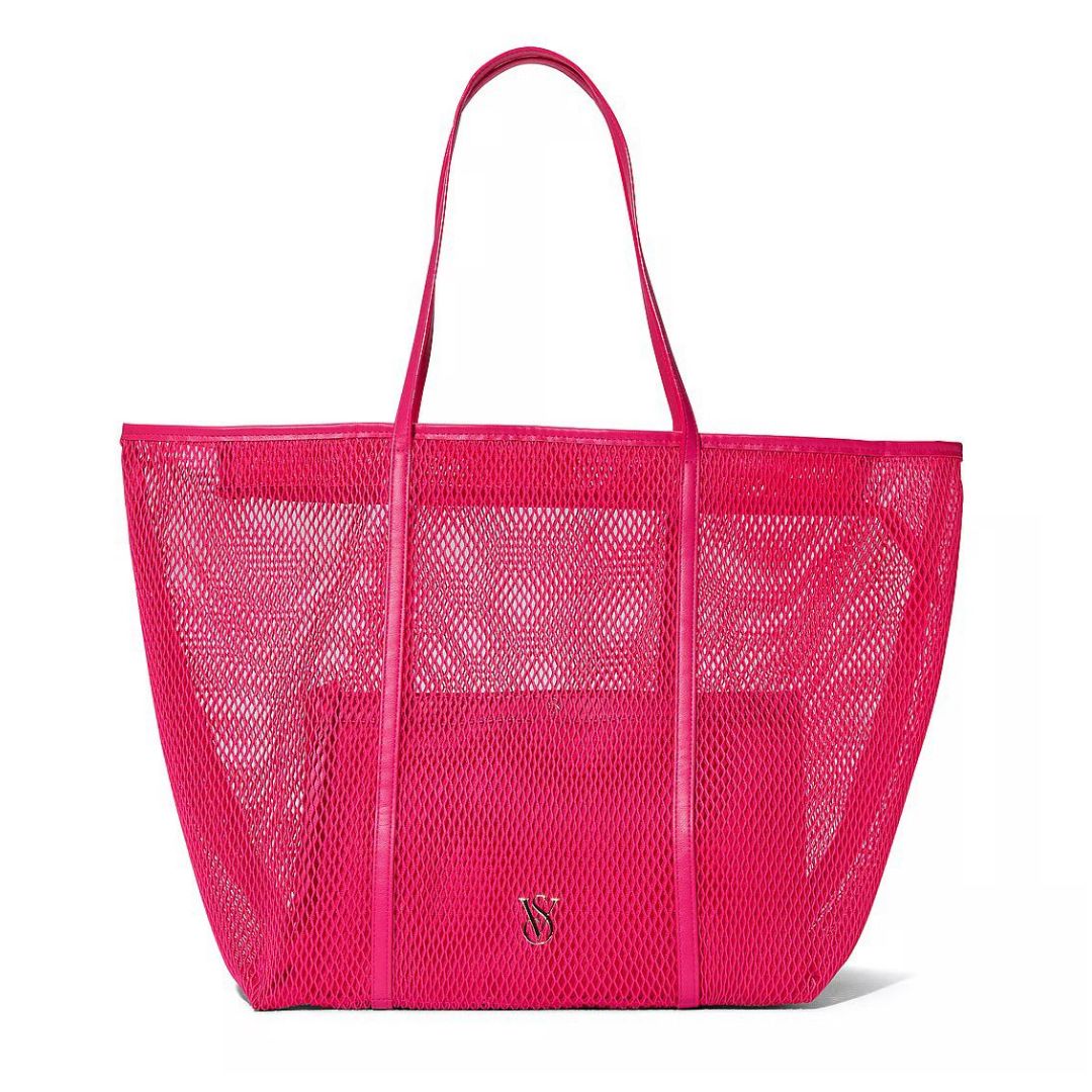 BOLSO VICTORIA’S SECRET MUJER MESH TOTE SET ROSADO CON NECESER - 2