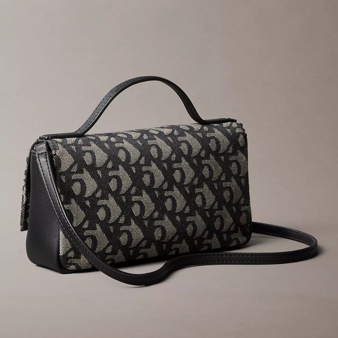 CARTERA CALVIN KLEIN MUJER CROSSBODY LOGO MONOGRAMA FLAP NEGRO - 2