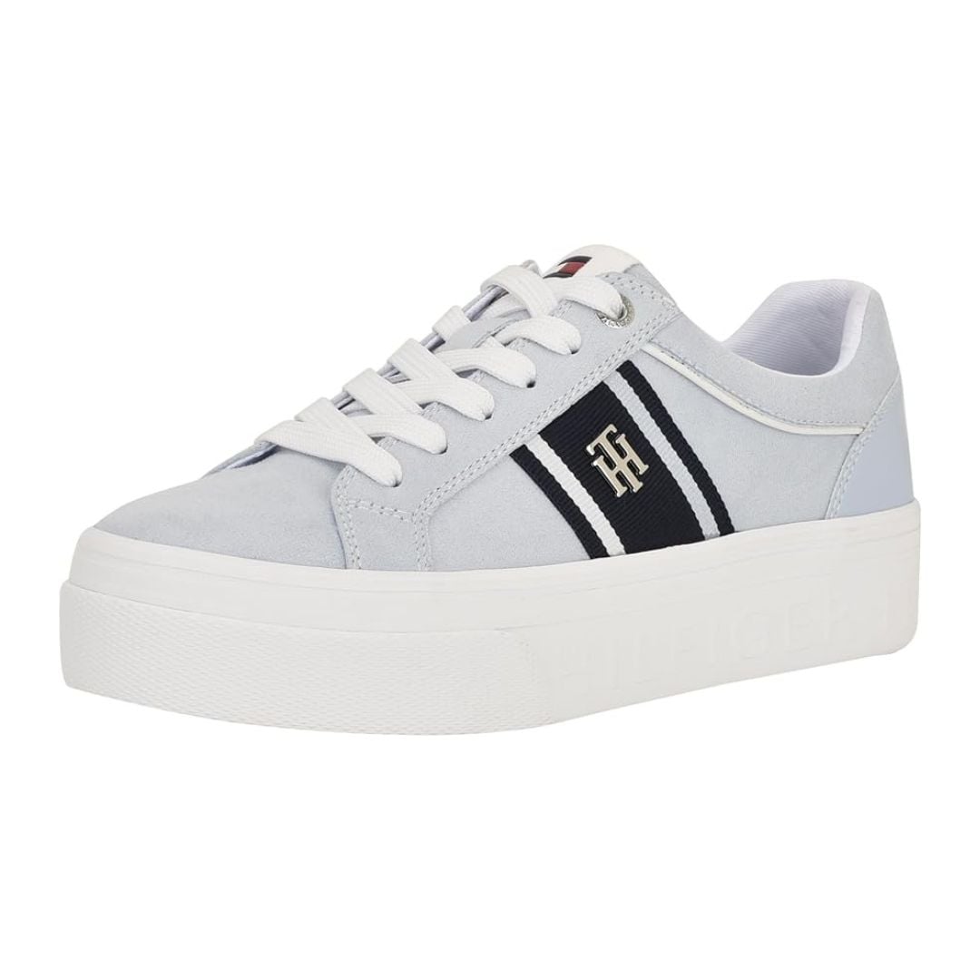 ZAPATILLAS TOMMY HILFIGER MUJER BADRIA AZUL PLATAFORMA FRANJAS LOGO TH - 2