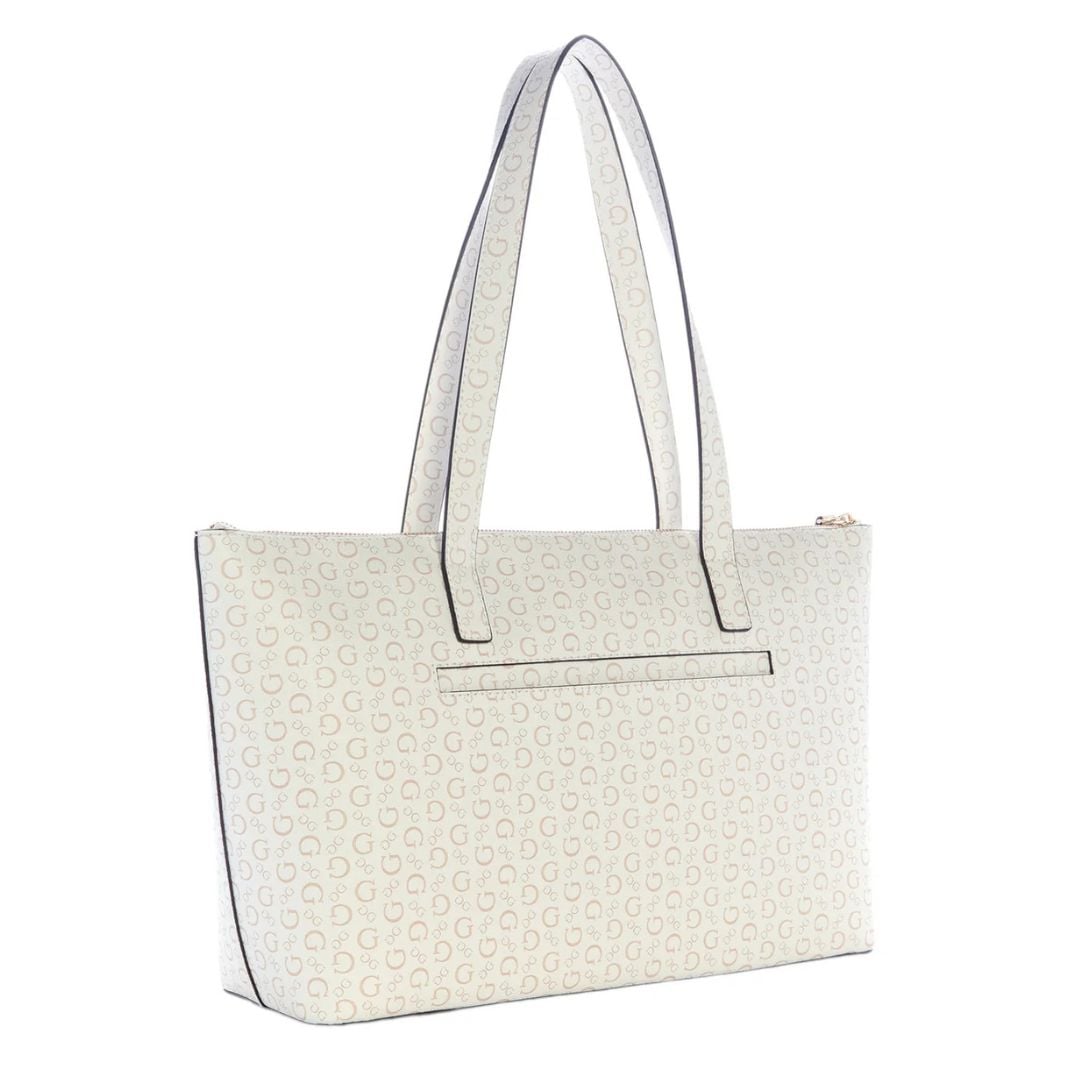 CARTERA TOTE GUESS MUJER AKOYA LOGO CARRYALL BLANCO MONOGRAMA - 3