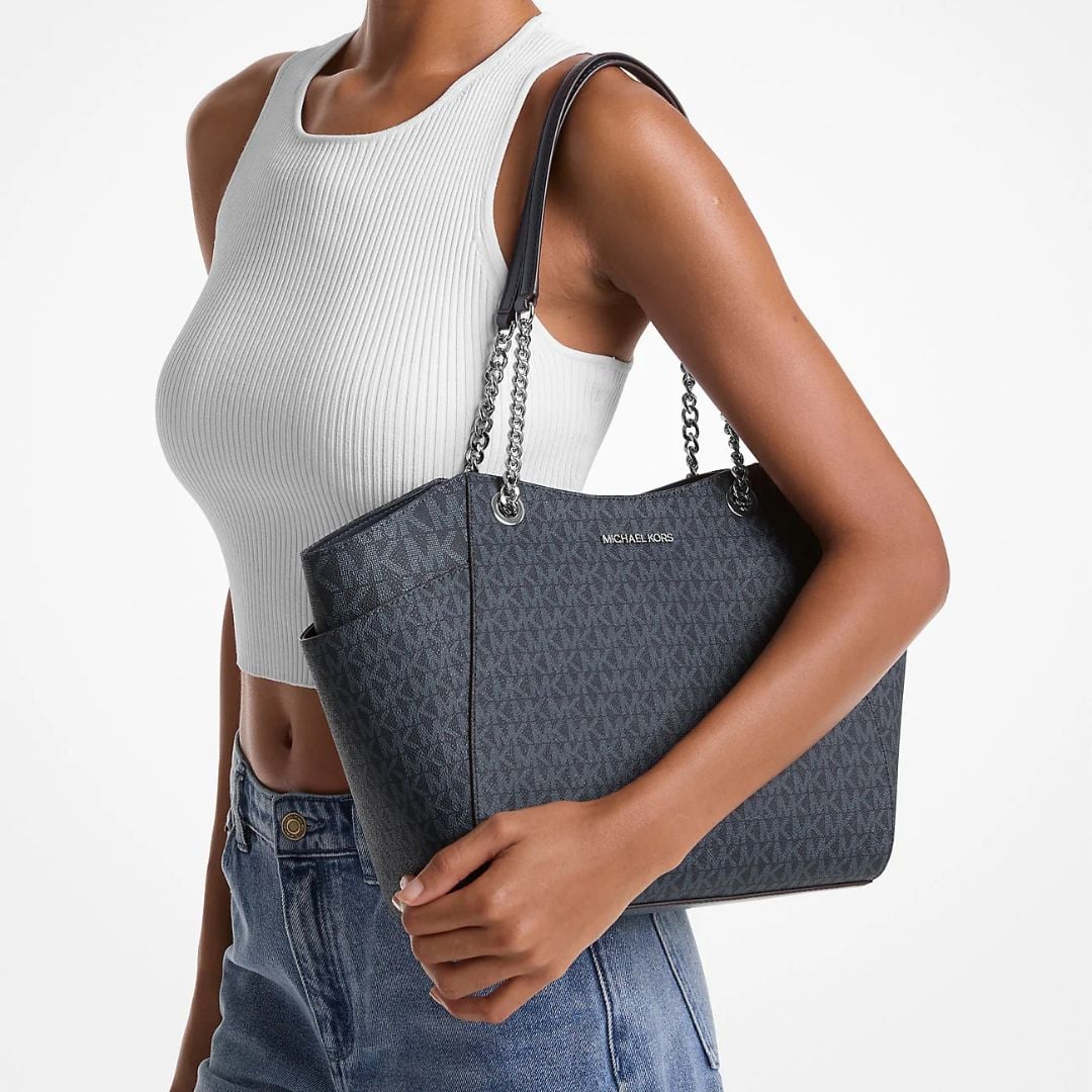 CARTERA MICHAEL KORS MUJER JET SET LARGE SHOULDER BAG NEGRO LOGO MK - 3