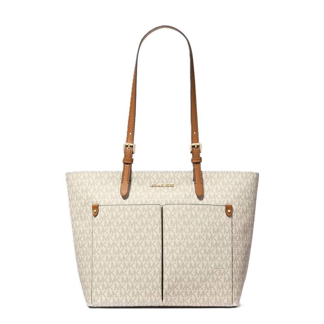 CARTERA MICHAEL KORS MUJER JET SET MEDIUM TOTE BAG VANILLA LOGO MK - 1