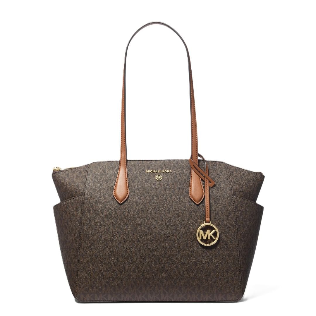 CARTERA MICHAEL KORS MUJER MARILYN MEDIUM TOTE BAG MARRÓN LOGO MK - 1
