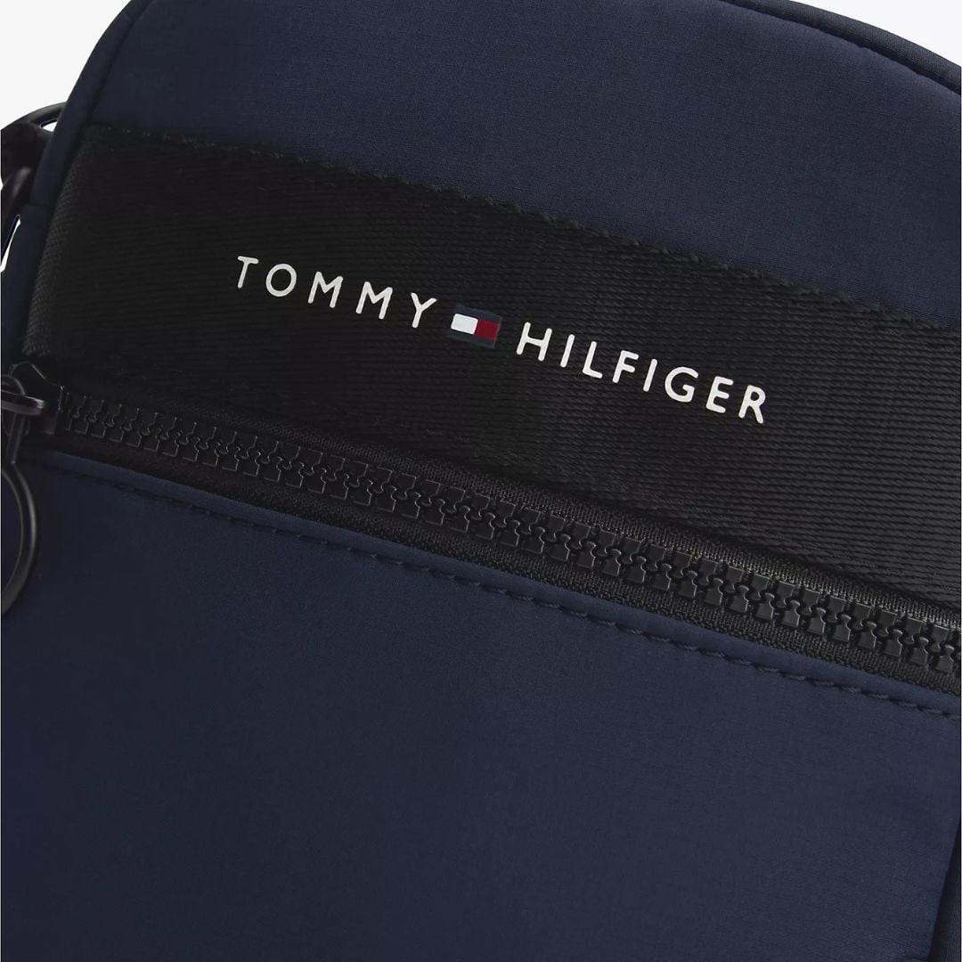 MORRAL CROSSBODY HOMBRE TOMMY HILFIGER LOGO MINI REPORTER BAG AZUL - 3