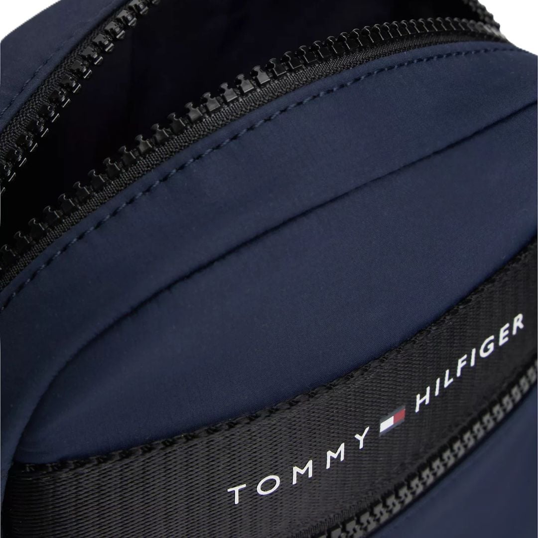 MORRAL CROSSBODY HOMBRE TOMMY HILFIGER LOGO MINI REPORTER BAG AZUL - 4