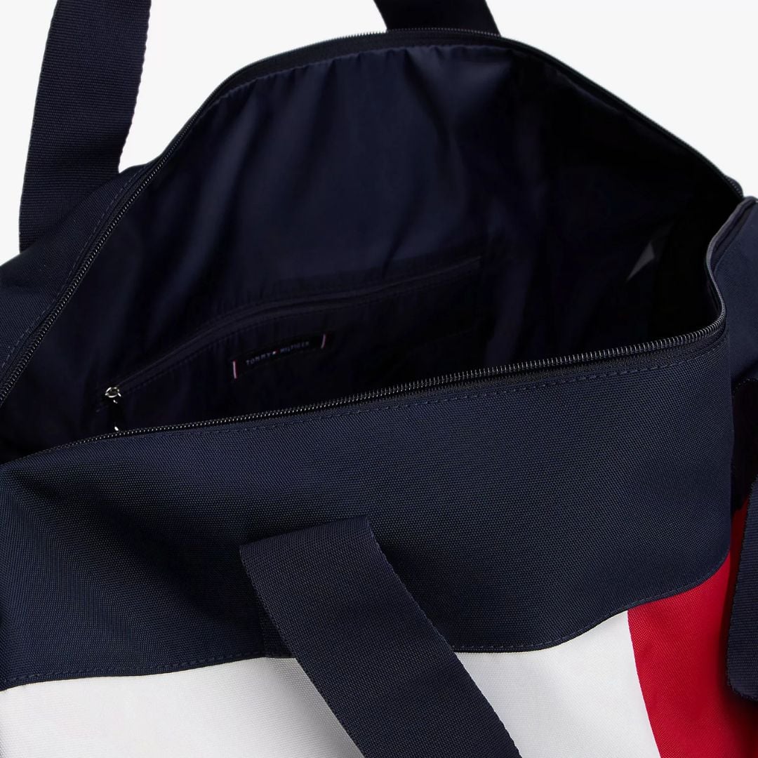 BOLSO DEPORTIVO TOMMY HILFIGER HOMBRE COLORBLOCK FLAG LOGO DUFFLE BAG AZUL ROJO - 4
