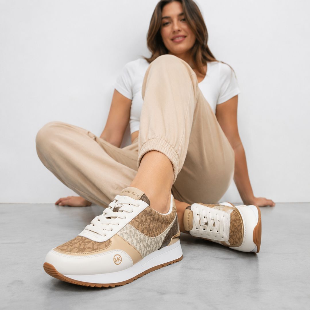 ZAPATILLAS MICHAEL KORS MUJER ANDI SIGNATURE LOGO TRAINER CREAM MULTI - 5