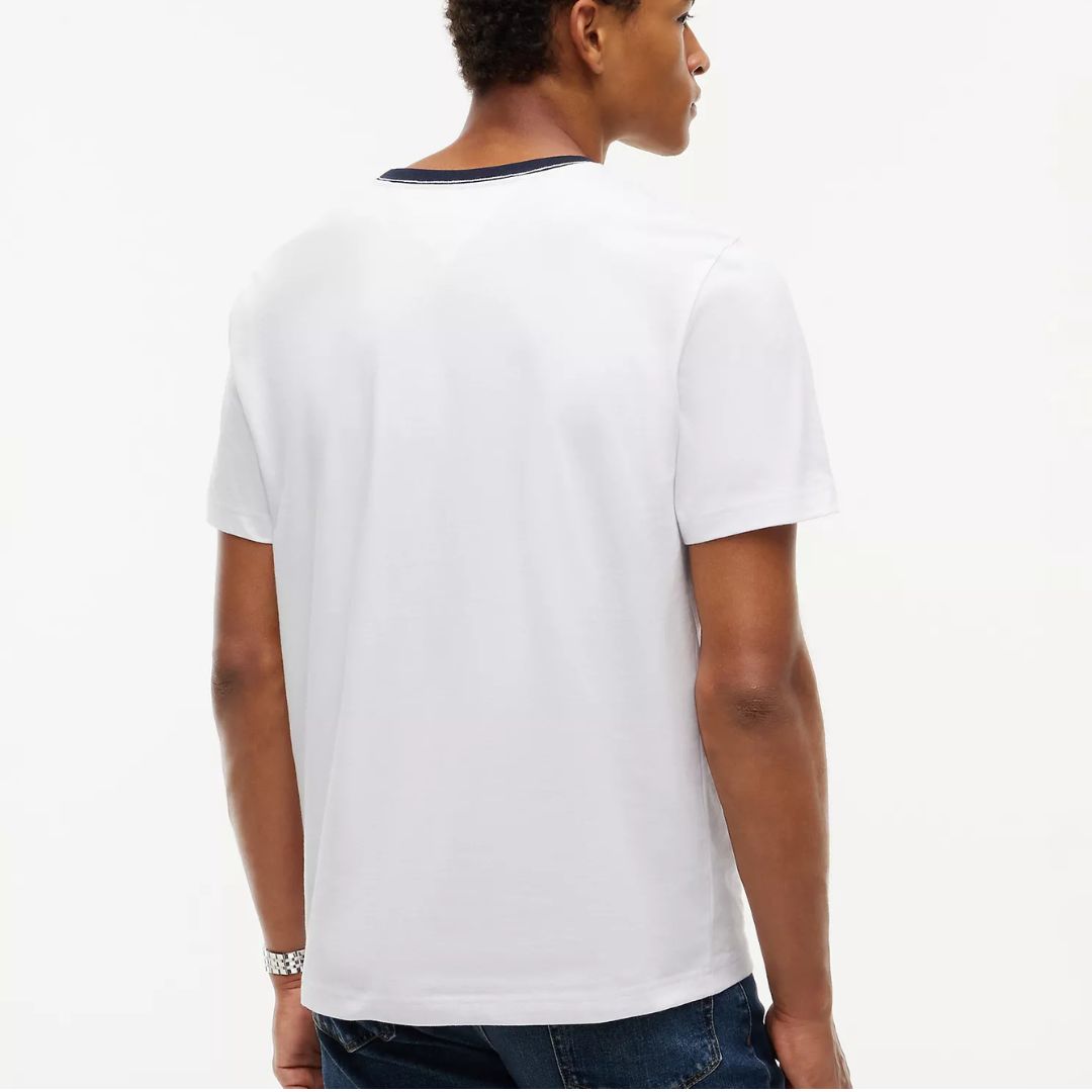 POLO TOMMY HILFIGER HOMBRE LOGO BANDERA BORDADO BLANCO REGULAR FIT - 4