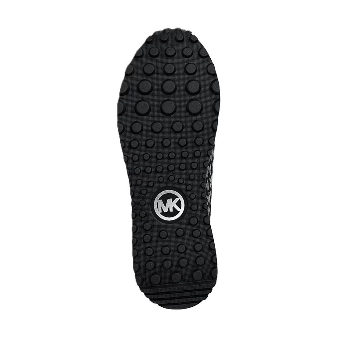 ZAPATILLAS MICHAEL KORS MUJER BODIE KNIT SLIP-ON NEGRO LOGO METÁLICO SNEAKERS - 6