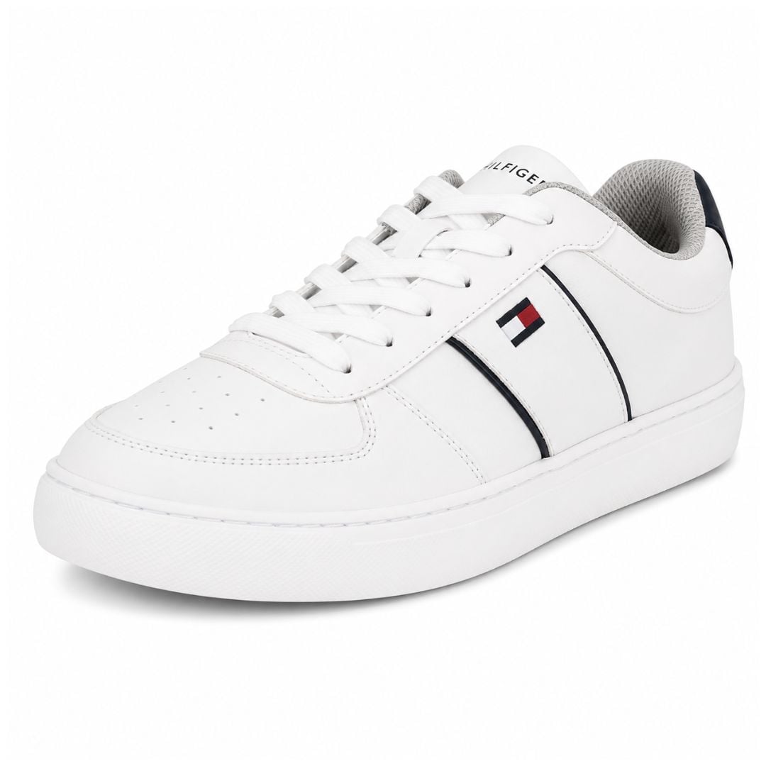 ZAPATILLAS TOMMY HILFIGER HOMBRE BAFFIE BLANCO DISEÑO CASUAL URBANO - 2