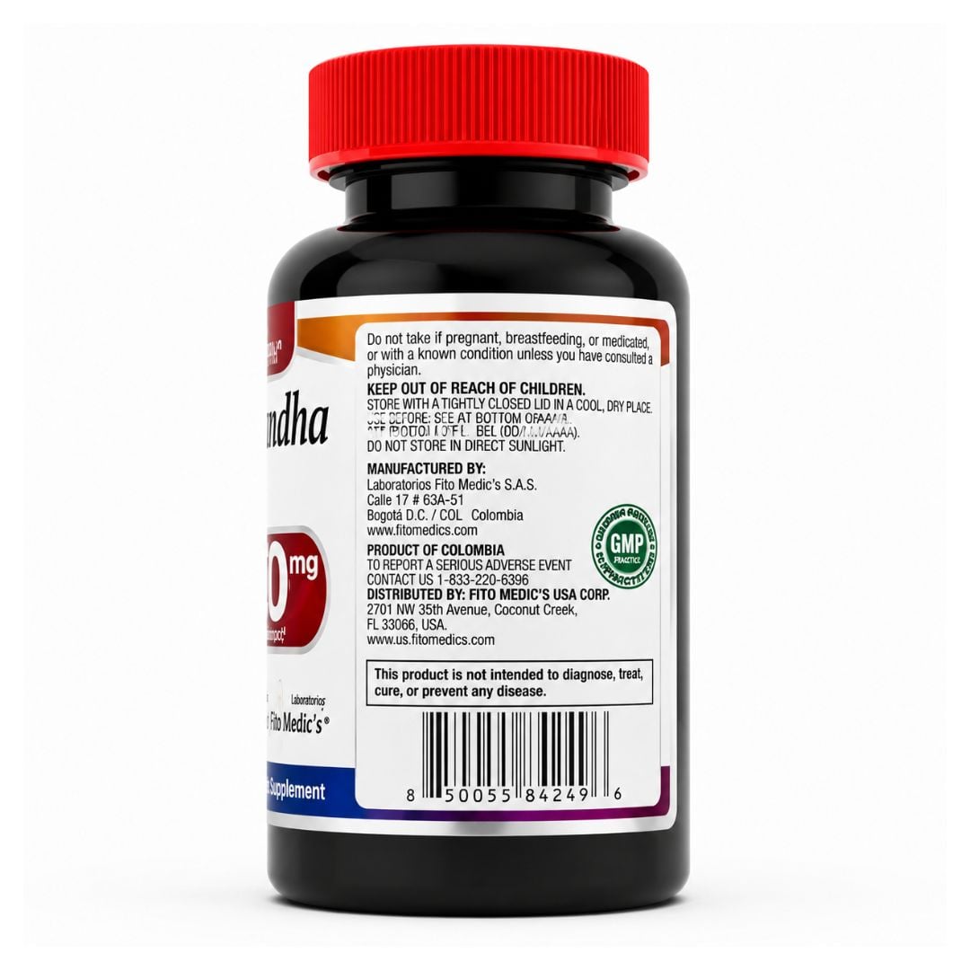 ASHWAGANDHA FITO MEDIC'S EXTRA STRENGTH 12000 MG 90 CÁPSULAS SUPLEMENTO HERBAL - 2