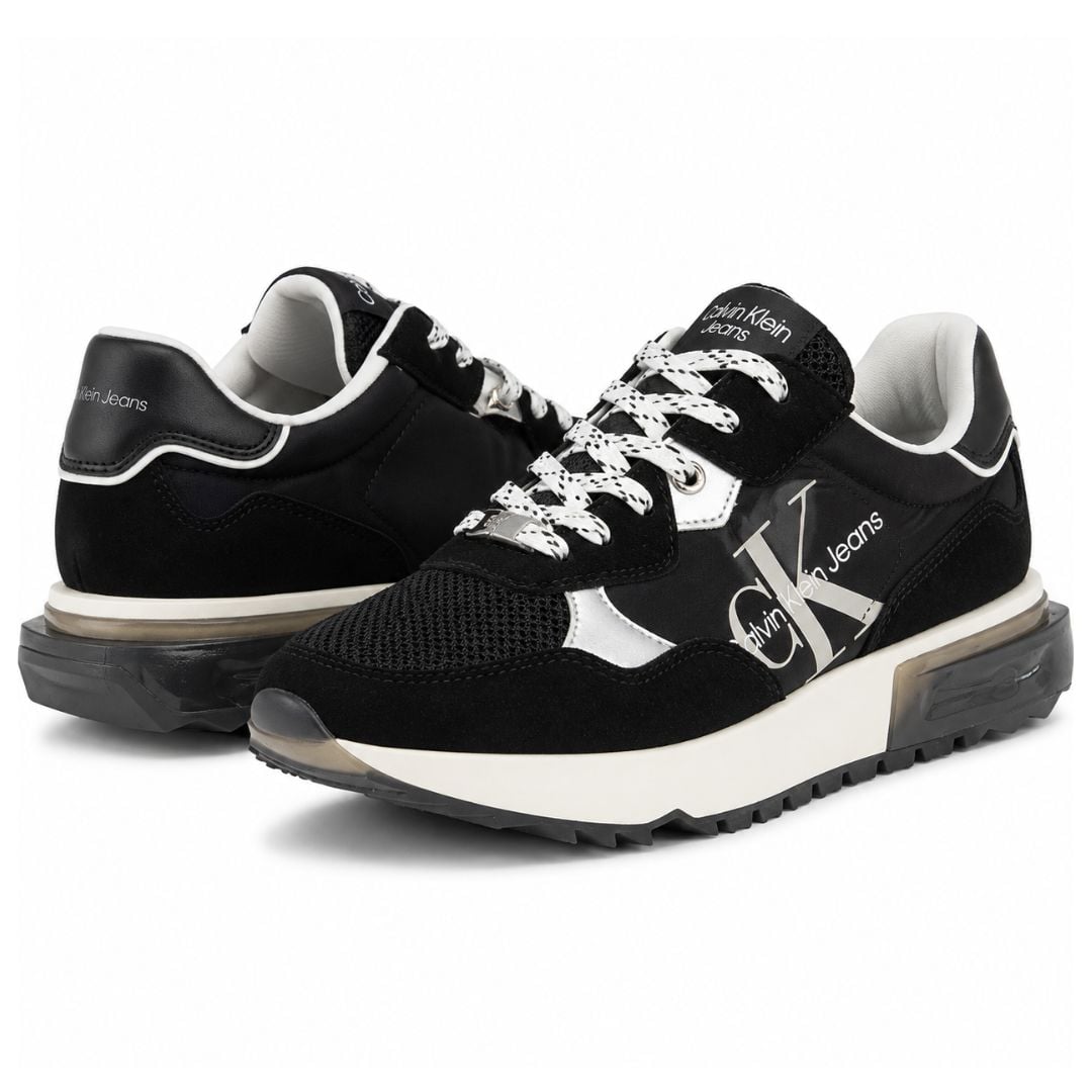 ZAPATILLAS CALVIN KLEIN MUJER MAGALEE NEGRO PLATAFORMA LOGO LATERAL - 1