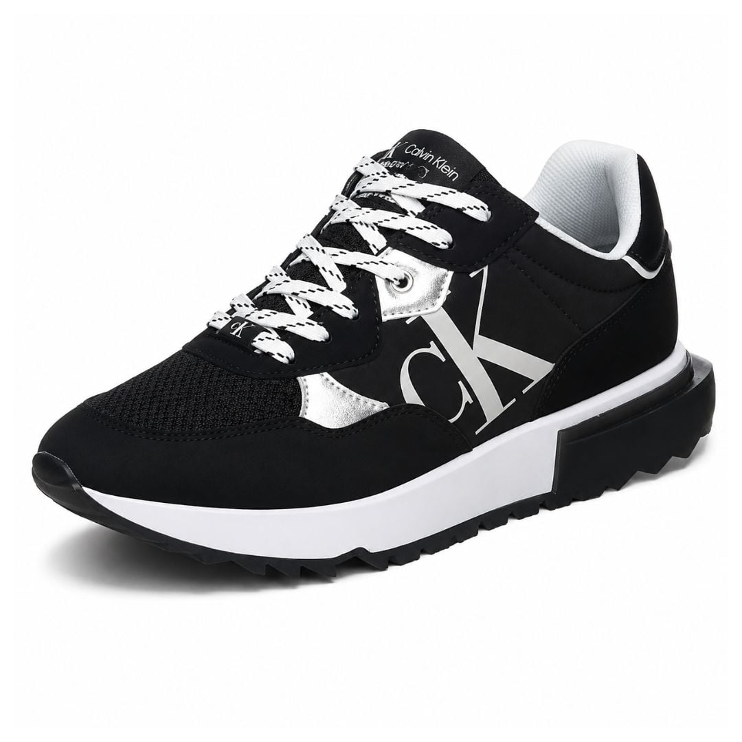 ZAPATILLAS CALVIN KLEIN MUJER MAGALEE NEGRO PLATAFORMA LOGO LATERAL - 2