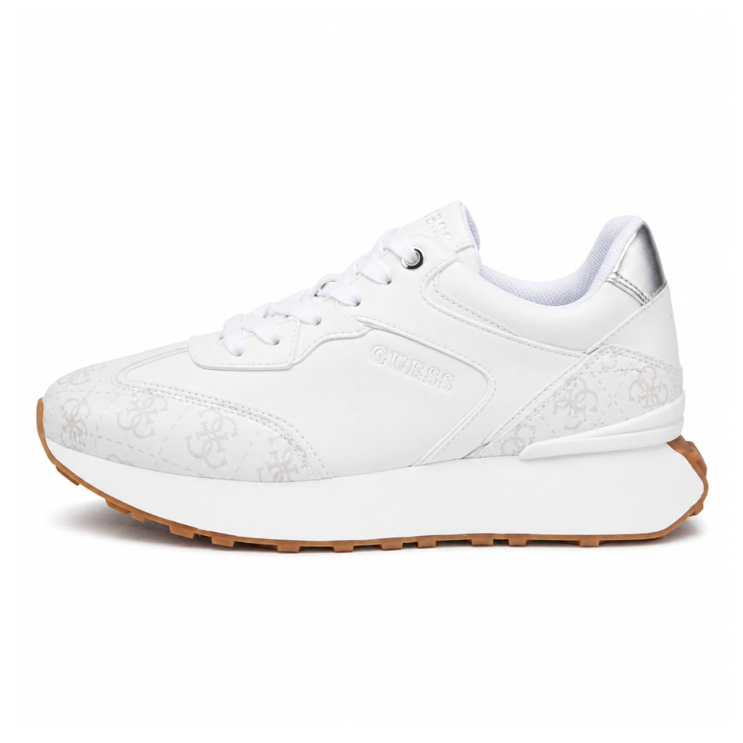 ZAPATILLAS GUESS LUCHIA MUJER LOGO MONOGRAMA LATERAL BLANCO CON PLATAFORMA - 2