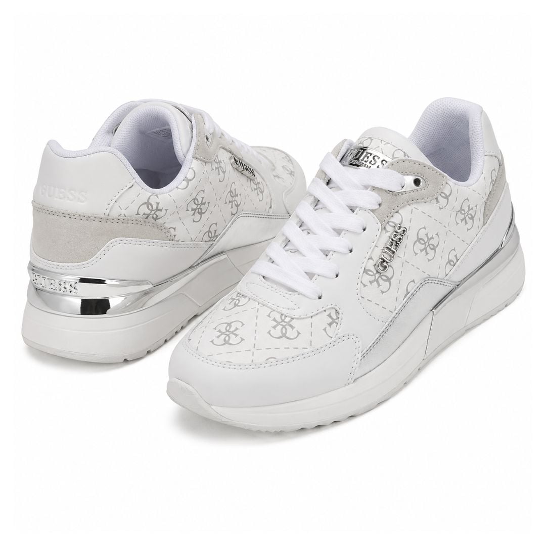 ZAPATILLAS GUESS MUJER MOXEA BLANCO LOGO MONOGRAMA QUATTRO G CON DETALLES METÁLICOS - 1