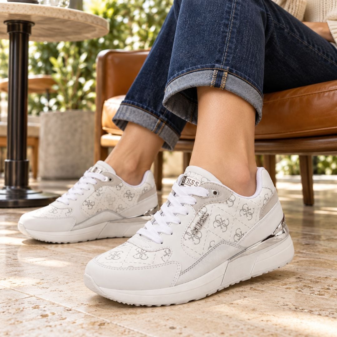ZAPATILLAS GUESS MUJER MOXEA MONOGRAMA QUATTRO G BLANCO - 4
