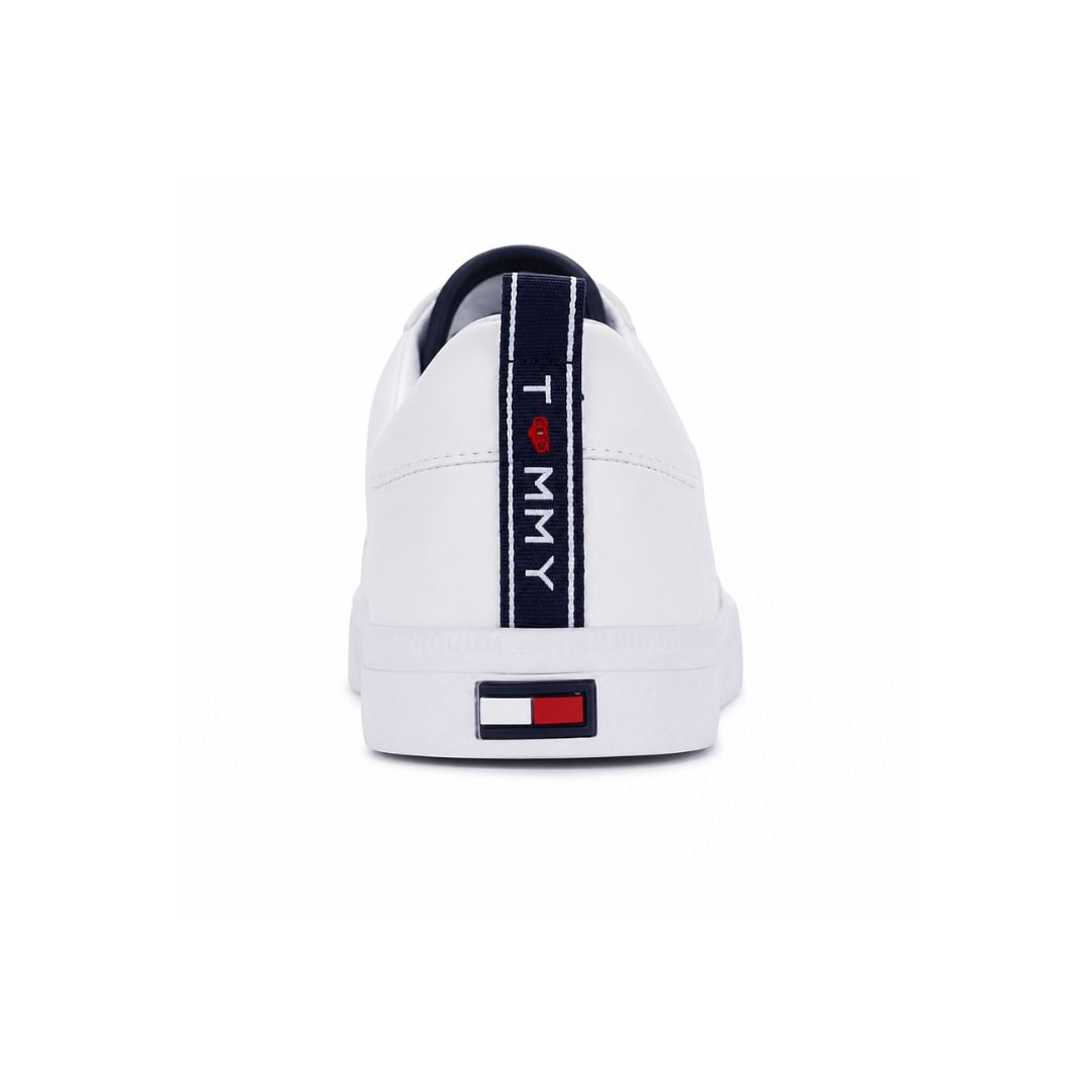ZAPATILLAS TOMMY HILFIGER MUJER LANDON URBANAS BLANCAS LOGOTIPO LATERAL FRANJA SIGNATURE TH - 3