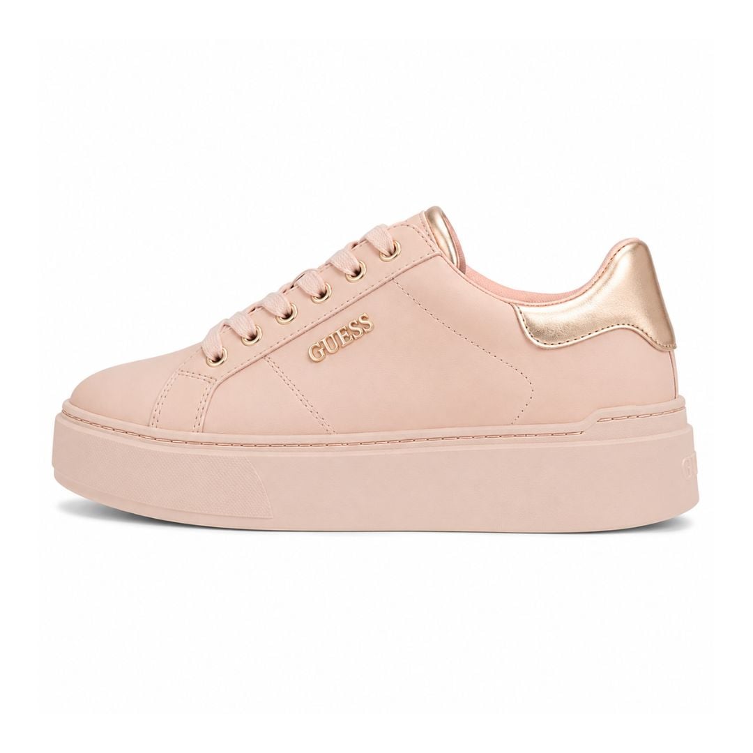 ZAPATILLAS GUESS MUJER HELDON PALO ROSA LOGOTIPO METÁLICO PLATAFORMA - 4