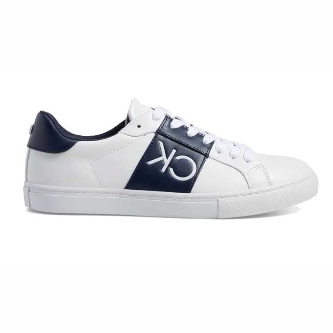 ZAPATILLAS CALVIN KLEIN MUJER GWENA BLANCO/AZUL LOGOTIPO CK POSTERIOR Y LATERAL - 2