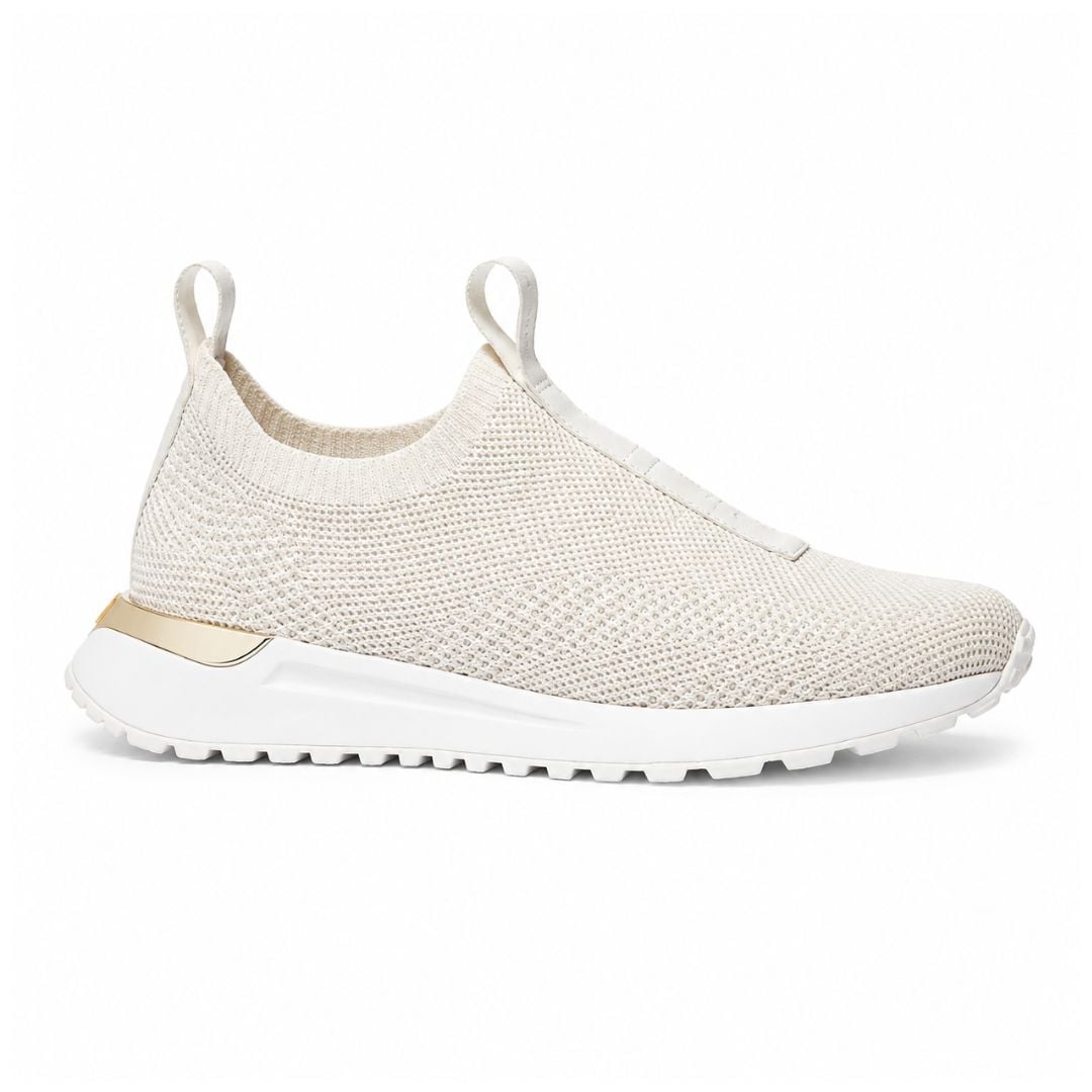 ZAPATILLAS MICHAEL KORS MUJER BODIE KNIT SLIP-ON TEJIDO ELÁSTICO BEIGE - 3