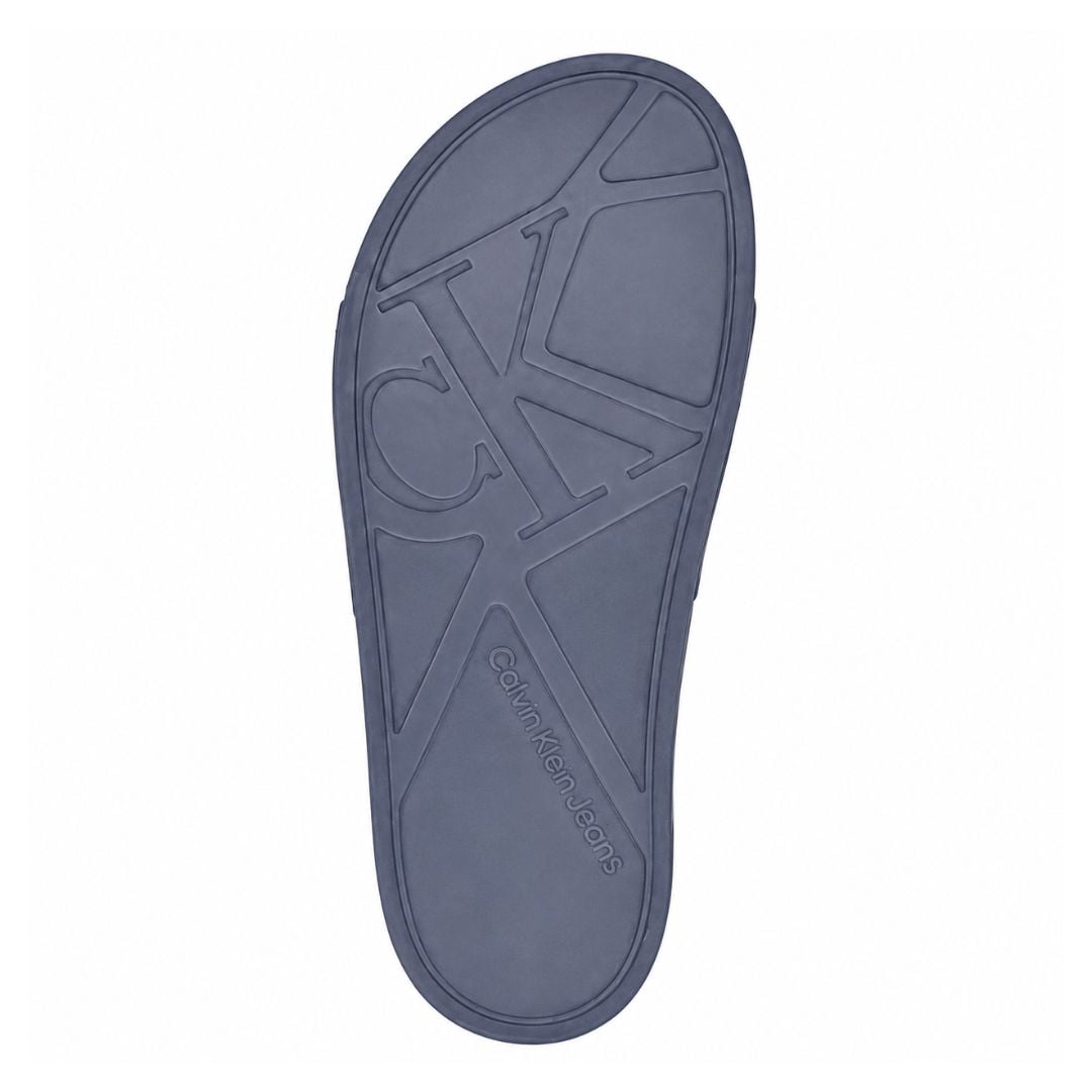 SANDALIAS CALVIN KLEIN HOMBRE WISTON SLIDE LOGOTIPO CK EN RELIEVE AZUL - 3