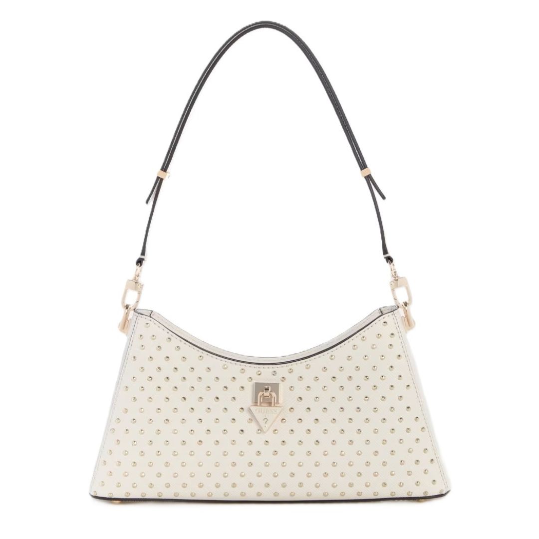 CARTERA GUESS MUJER ARNELA BLANCO TACHAS SHOULDER BAG ASA AJUSTABLE - 1