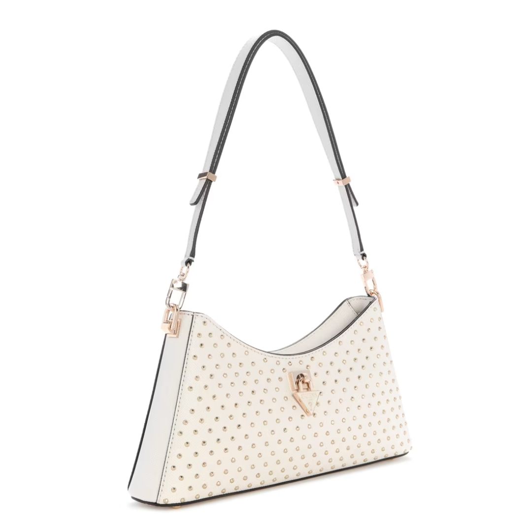 CARTERA GUESS MUJER ARNELA BLANCO TACHAS SHOULDER BAG ASA AJUSTABLE - 2