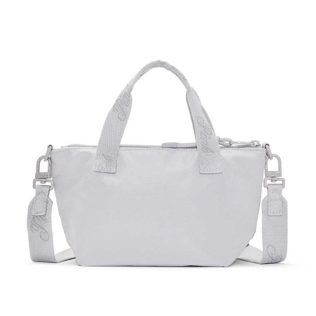 CARTERA VICTORIA'S SECRET PINK MUJER MINI CROSSBODY NYLON TOTE BAG GRIS - 2