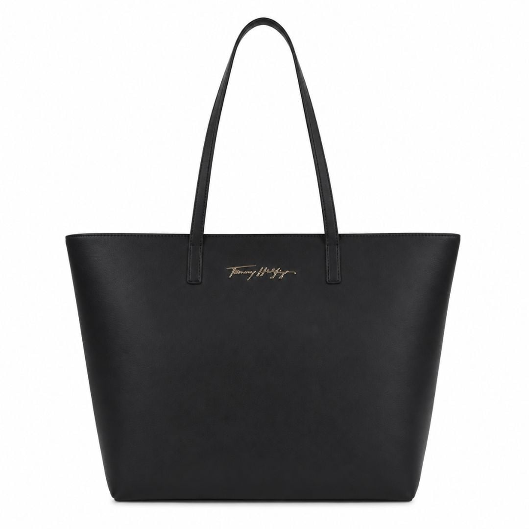 CARTERA TOMMY HILFIGER MUJER ICONIC LOGO TOTE ASA LARGA AMPLIO COMPARTIMENTO - 1