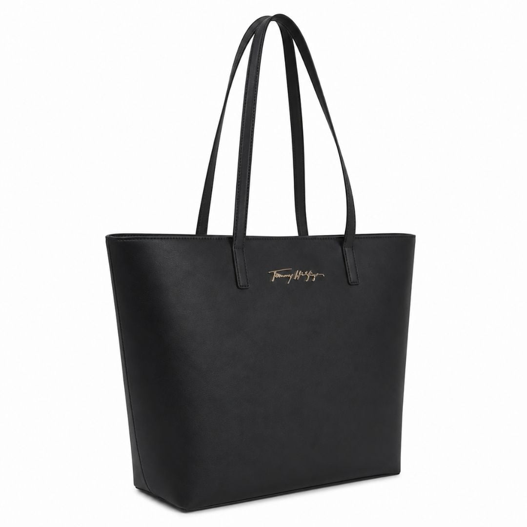 CARTERA TOMMY HILFIGER MUJER ICONIC LOGO TOTE ASA LARGA AMPLIO COMPARTIMENTO - 2