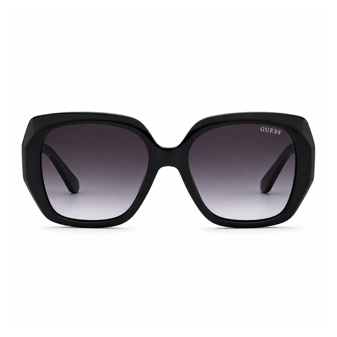 LENTES DE SOL GUESS MUJER OVERSIZE LOGO NEGRO DORADO PROTECCIÓN UV CON ESTUCHE - 2