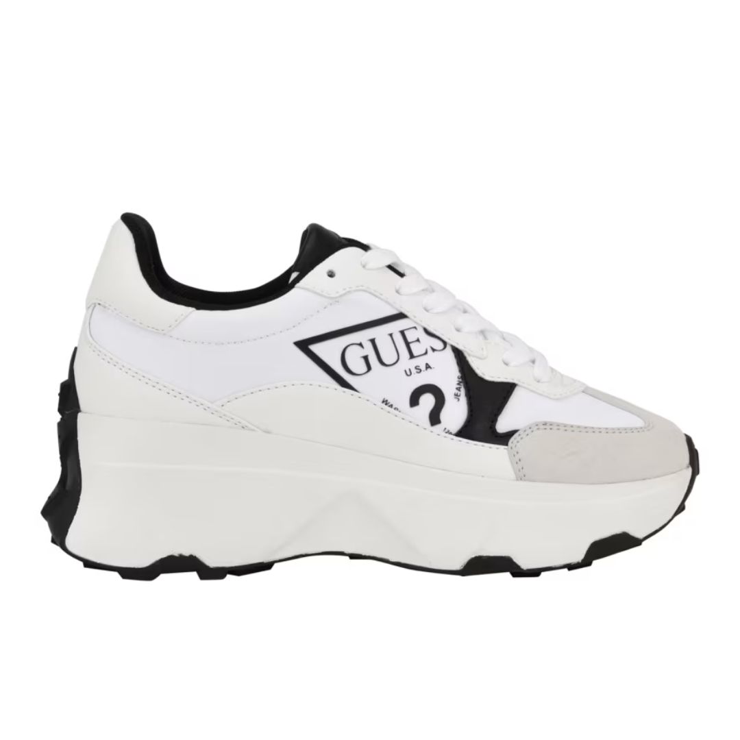 ZAPATILLAS GUESS CALEB PRINTED MUJER PLATAFORMA CHUNKY BLANCO Y NEGRO URBANO - 3