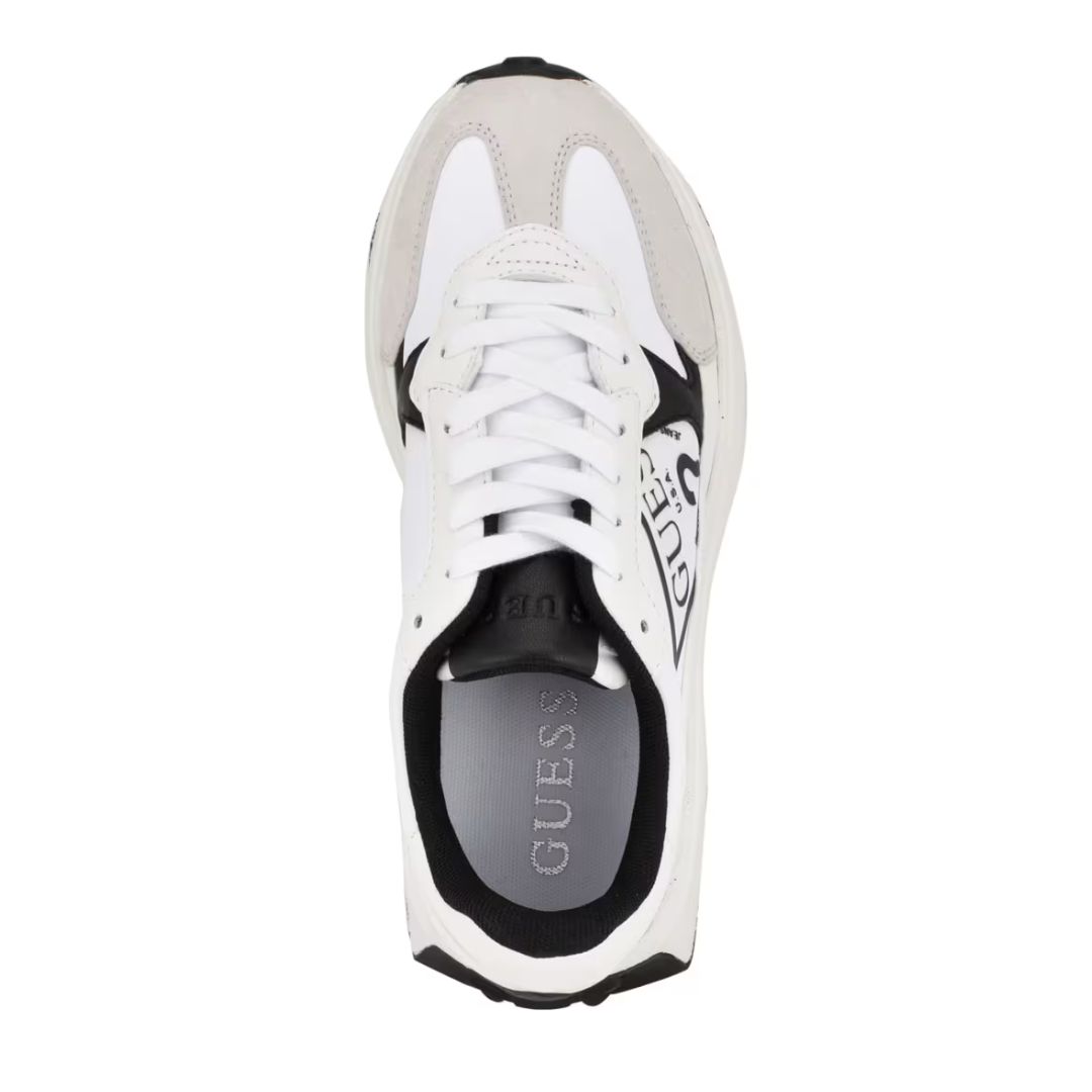 ZAPATILLAS GUESS CALEB PRINTED MUJER PLATAFORMA CHUNKY BLANCO Y NEGRO URBANO - 4