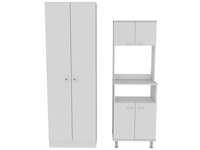 TUHOME MUEBLE MICROONDAS + OPTIMIZADOR - BLANCO - 1
