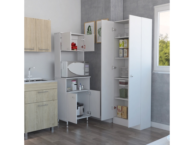 TUHOME MUEBLE MICROONDAS + OPTIMIZADOR - BLANCO - 3
