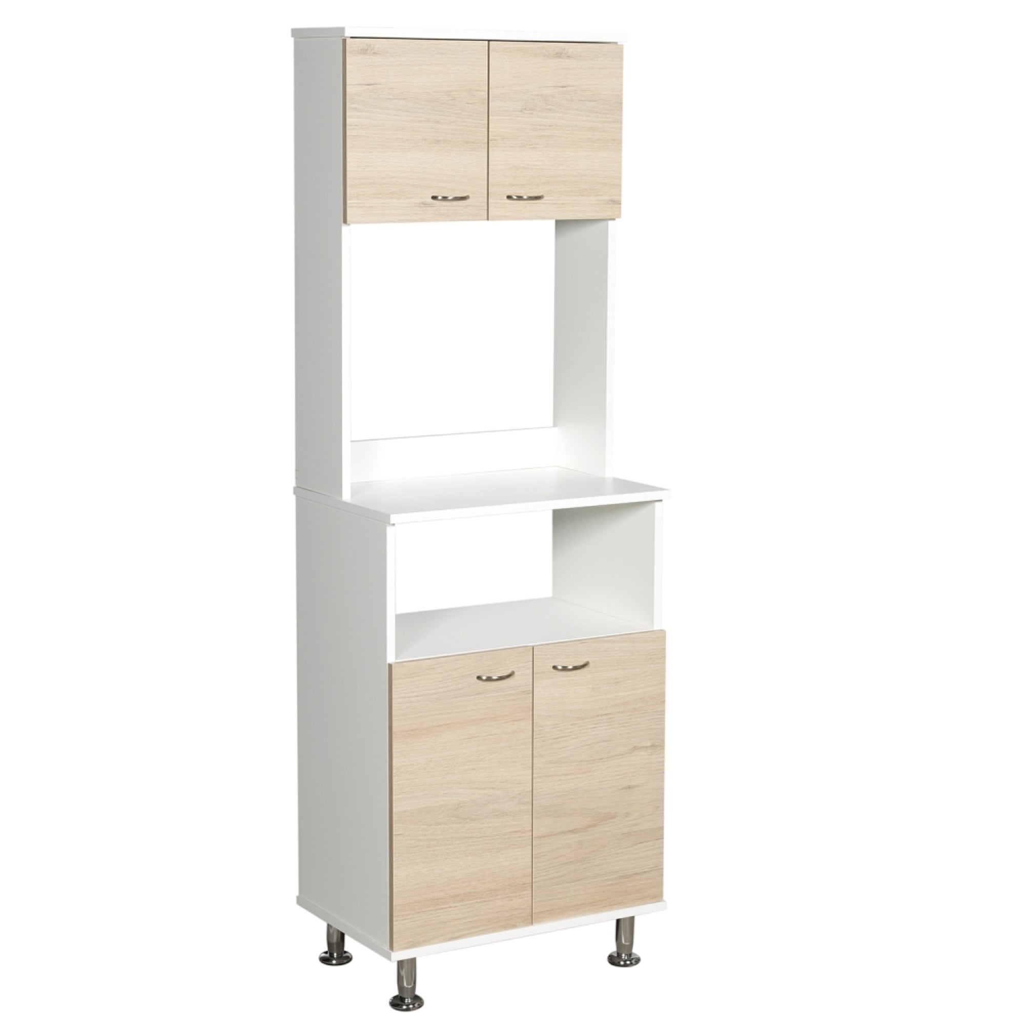 MUEBLE COCINA TUHOME KITCHEN 54 + BARRA DE COCINA + OPTIMIZADOR ROVERE / BLANCO - 3