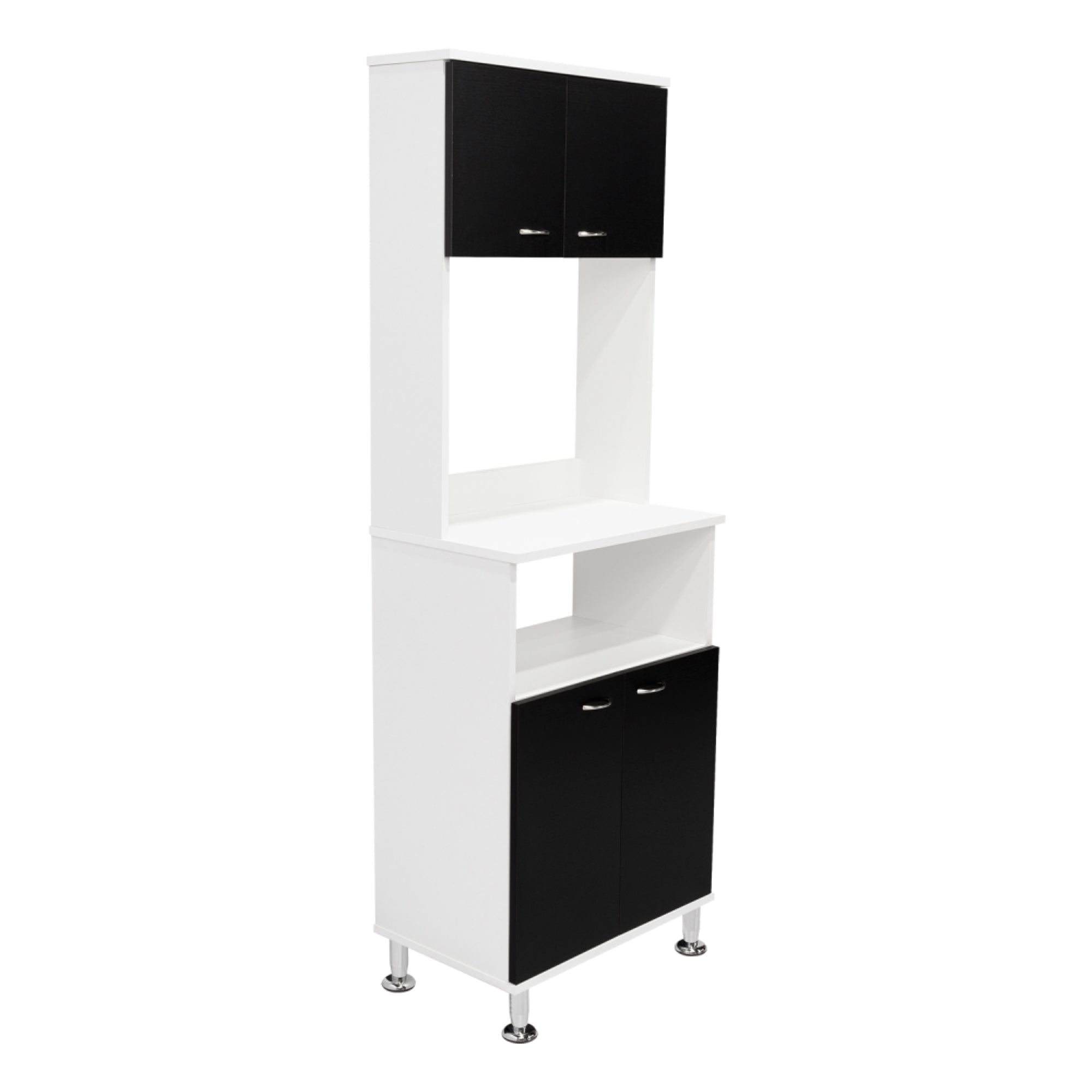MUEBLE MICROONDAS TUHOME KITCHEN + BARRA DE COCINA BLANCO - 3