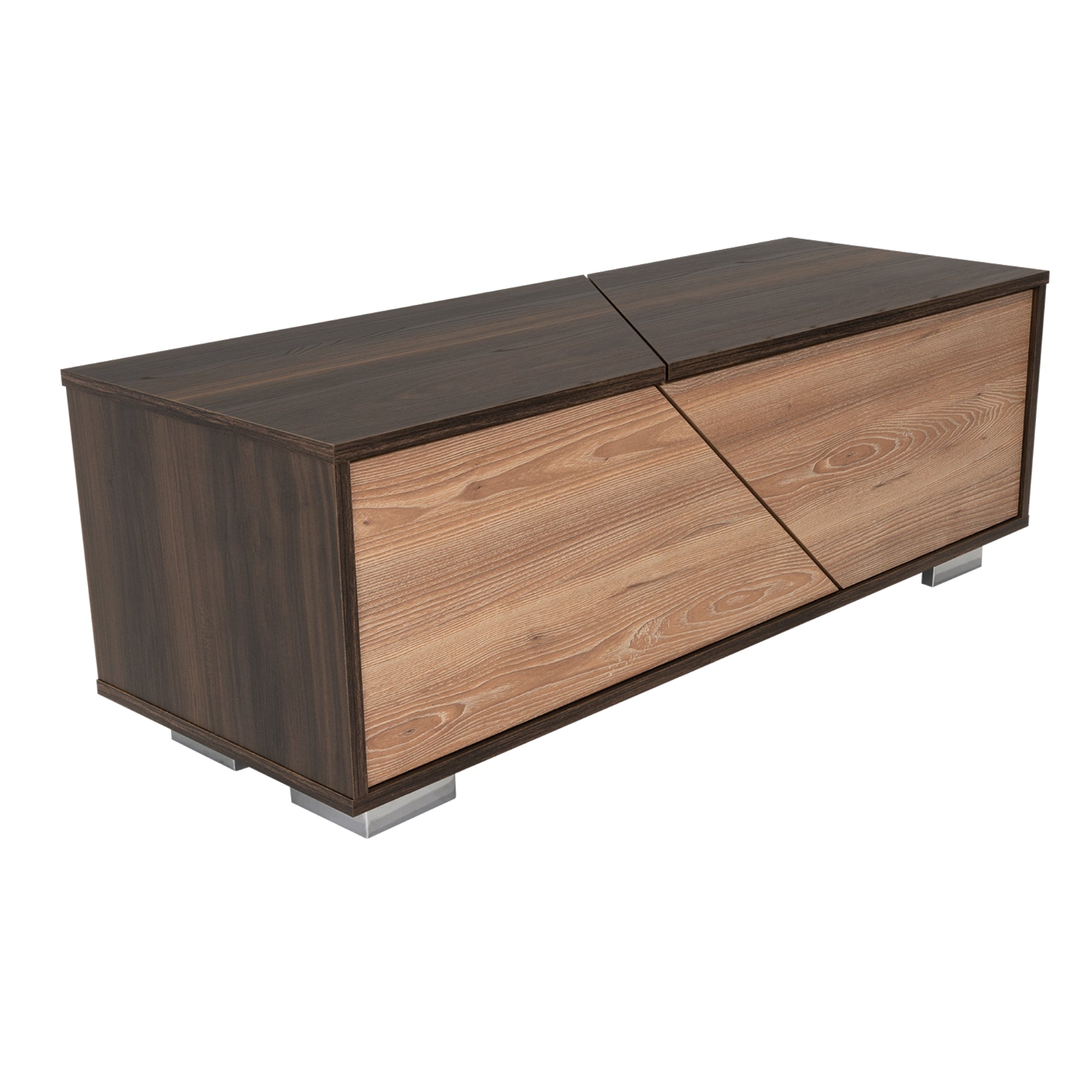 SET TUHOME FRAKTAL RACK TV70 + ARRIMO + MESA CENTRO HABANO MIEL - 5
