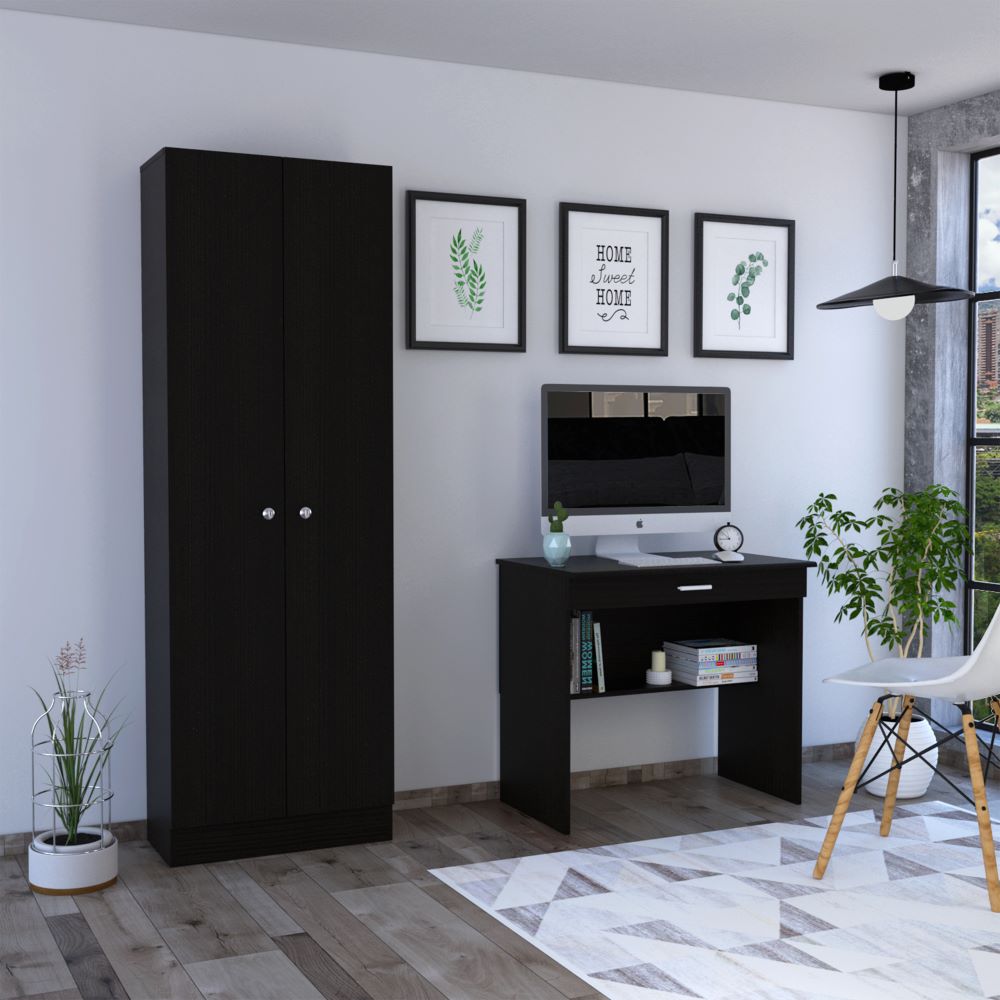 ESCRITORIO TUHOME OFFICE 49.8 CM WENGUE + CLOSET OFICINA - 1
