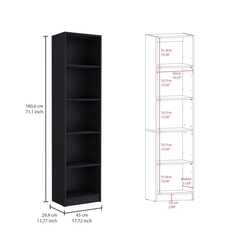 COMBO ESTANTES 45CM CON NIVELES 2 PUERTAS HOME WENGUE - 7