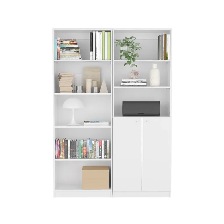 COMBO ESTANTES 2 PUERTAS CON NIVELES HOME BLANCO - 2
