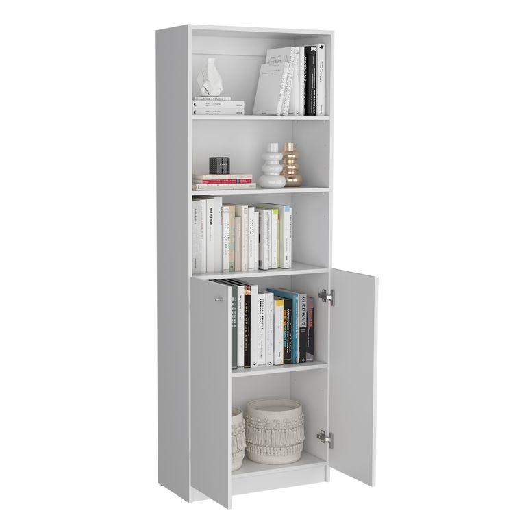 COMBO ESTANTES 14 NIVELES 2 PUERTAS + COMPLEMENTO HOME BLANCO - 4