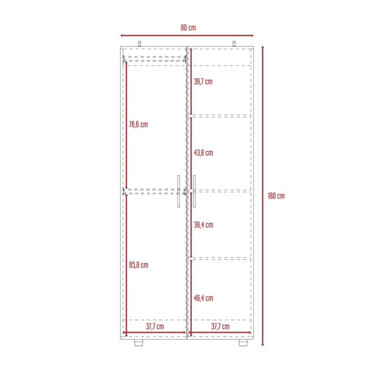 ROPERO TERA 2 PUERTAS DUNA Y BLANCO 180,0X180,0X48,0 CM - 8