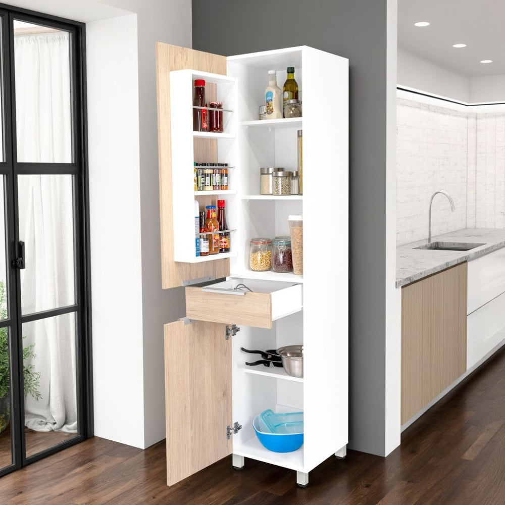 ALACENA DE COCINA MELIA 2 PUERTAS 1 CAJON - BLANCO / ROVERE - 5