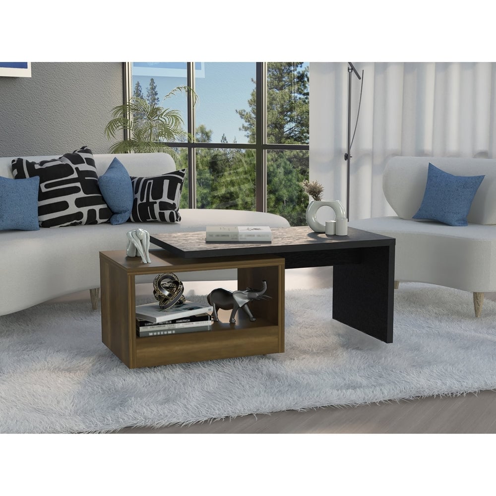 MESA DE CENTRO KAIA - WENGUE / CARAMELO - 5
