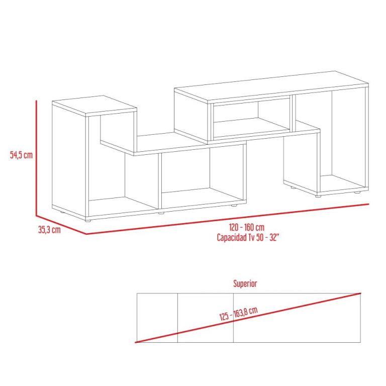 RACK EXTENSIBLE BEIJING TV 50-32 WENGUE - 7