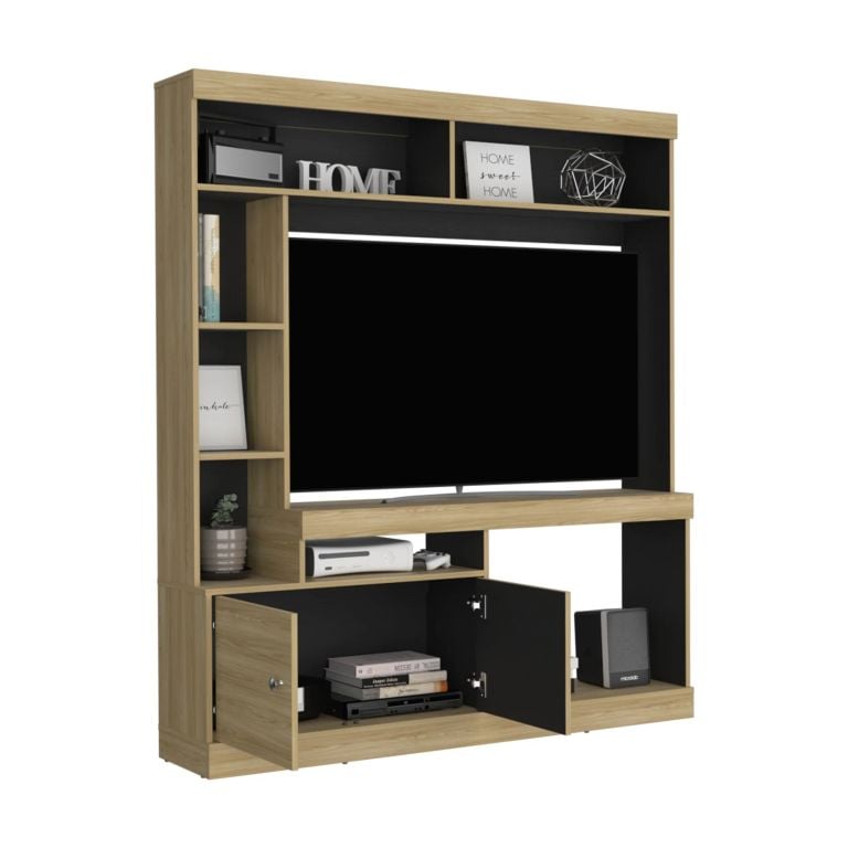 ESTANTE TV'65 2 PUERTAS DANTE BLANCO 180,6X180,0X30,3 CM - 3